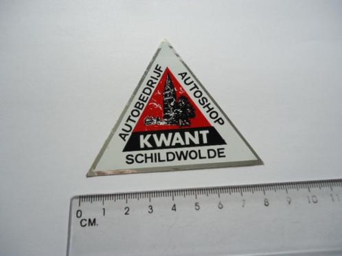 sticker oud Schildwolde KWANT Autobedrijf retro glans auto, Verzamelen, Stickers, Zo goed als nieuw, Overige typen, Verzenden