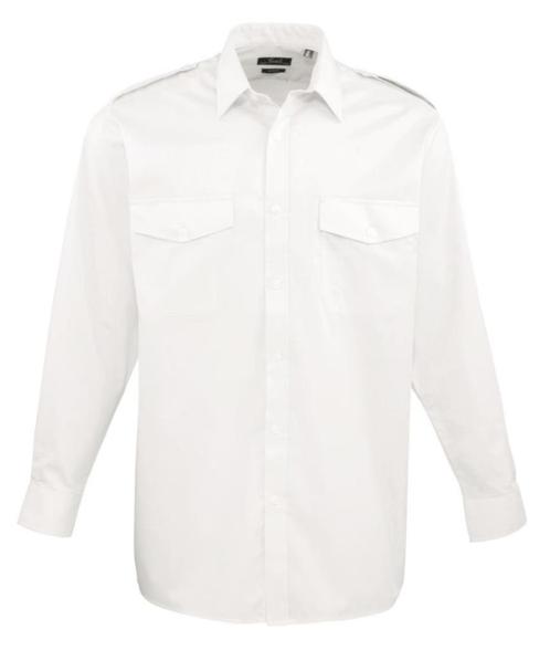 Pilotenhemd met lange mouwen Heren (LOT 6), Kleding | Heren, Overhemden, Zo goed als nieuw, Overige halswijdtes, Wit, Ophalen