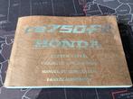 Honda CB750F Owner's Manual, Ophalen of Verzenden, Honda