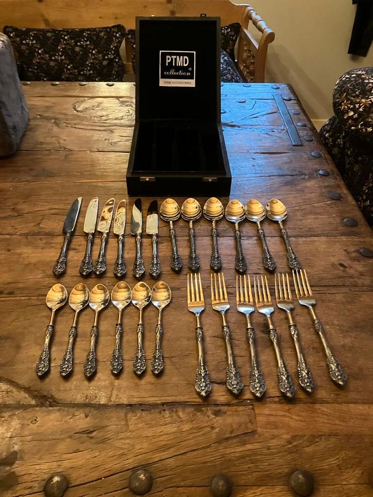 PTMD Bestekset in Kistje - Nieuw!, Huis en Inrichting, Keuken | Bestek, Nieuw, Bestekset, Overige materialen, Ophalen of Verzenden