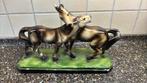 Sculptuur van 2 wilde paarden, Verzamelen, Beelden en Beeldjes, Ophalen of Verzenden, Gebruikt, Dier
