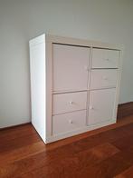 IKEA Kallax 4 vaks kast 2 deurtjes en 4 lades en inzetten, Huis en Inrichting, Ophalen, Zo goed als nieuw, Minder dan 150 cm, Minder dan 100 cm