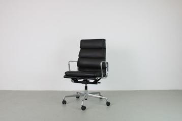 Vitra EA 219 bureaustoel, zwart leer beschikbaar voor biedingen