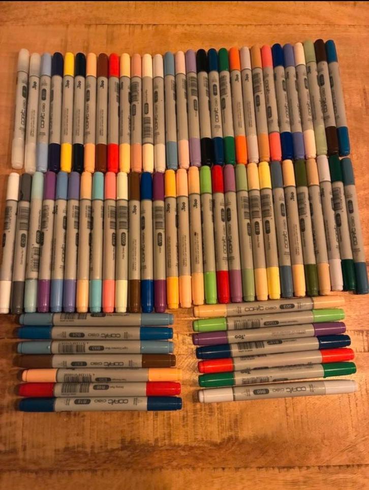 Copic Ciao Markers - 56 stuks + Blenders, Hobby en Vrije tijd, Tekenen, Gebruikt, Potlood of Stift, Ophalen of Verzenden