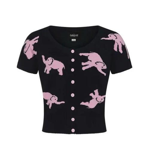 Collectif Minnie Tipsy Elephants - M, Kleding | Dames, Truien en Vesten, Nieuw, Roze, Verzenden