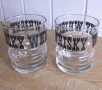 Vintage whiskyglazen whisky glazen seventies retro tekst 2x, Huis en Inrichting, Keuken | Servies, Glas of Glazen, Ophalen of Verzenden