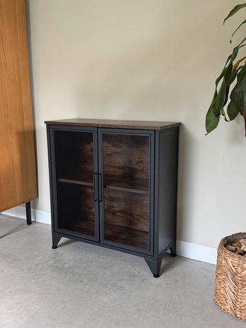 Stevige Opbergkast Metaal/Hout - 75x33x80cm beschikbaar voor biedingen