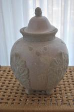 Pot met deksel, aardewerk, decoratie, 34 cm hoog, Ophalen of Verzenden