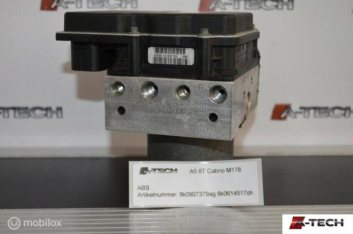 ABS pomp Audi A5 Cabriolet B8 2.0 TFSI ('09-'17) 8k0614517ch, Auto-onderdelen, Remmen en Aandrijving, Audi, Gebruikt, Ophalen of Verzenden