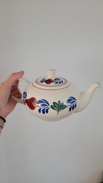 Boerenbont Theepot met warmhouder beschikbaar voor biedingen