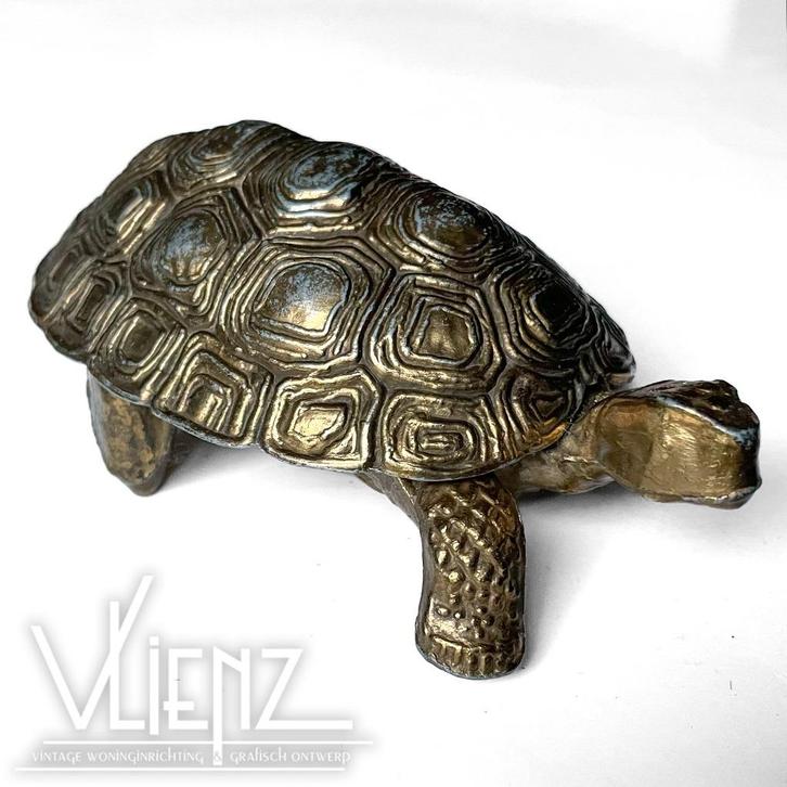 Vintage midcentury Hollywood Regency schildpad doosje Italië, Verzamelen, Retro, Huis en Inrichting, Ophalen of Verzenden