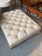 DIEZ wit leren voetenbank gecapitonneerd 95x110 heel vet!, Huis en Inrichting, Nieuw, 100 tot 125 cm, 75 tot 100 cm, Rechthoekig