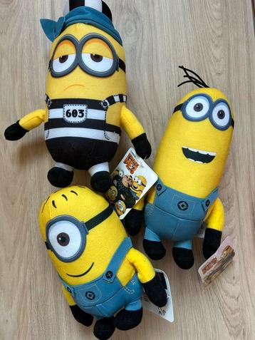 Minion Knuffels Set - 3 Nieuwe Pluche Minions beschikbaar voor biedingen