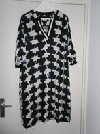 Milano Italy Blauw/Witte Jurk Met Print Maat 42, Blauw, Maat 42/44 (L), Milano Italy, Ophalen of Verzenden