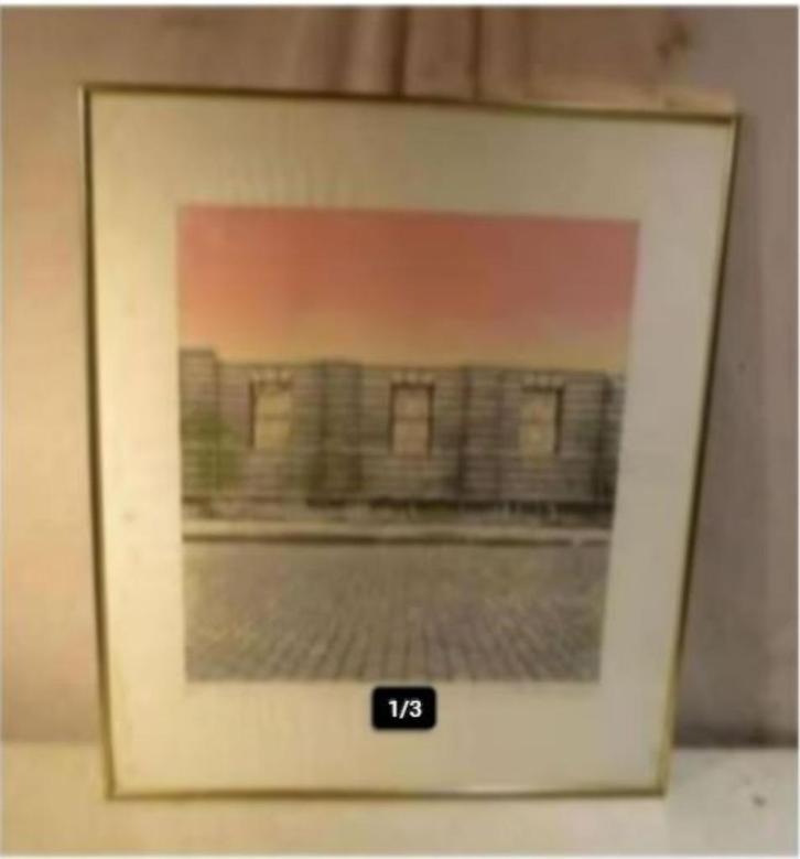 Mooie Litho 'Achter Tralies' - Christiane Bal, Antiek en Kunst, Kunst | Litho's en Zeefdrukken, Ophalen of Verzenden