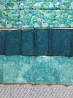 Quiltstof Set Groen/Blauw Katoen, Hobby en Vrije tijd, Nieuw, Ophalen of Verzenden, 30 tot 120 cm, Katoen