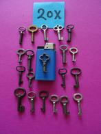 20X OUDE ANTIEKE SLEUTELTJES SLEUTELS SLEUTEL KISTJE BLIK, Antiek en Kunst, Curiosa en Brocante, Ophalen of Verzenden