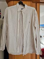 Heren Overhemd Polo Ralph Lauren Lange Mouw Maat XL, Gedragen, Beige, Halswijdte 43/44 (XL), Ophalen of Verzenden