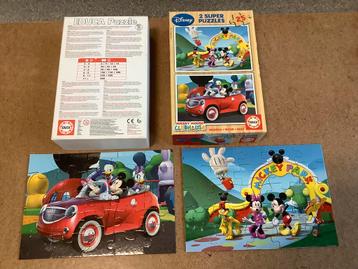 2x puzzel Educa Disney clubhuis Mickey Donald Minnie Pluto beschikbaar voor biedingen