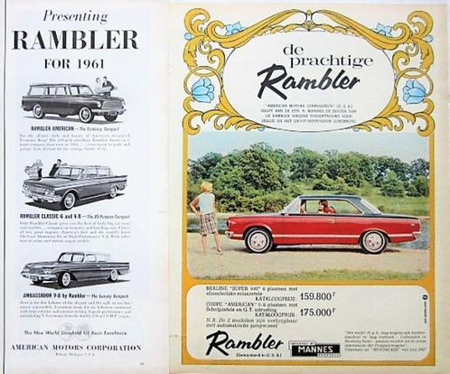 4 vintage advertenties reclames Rambler autos 1961-64, Verzamelen, Automerken, Motoren en Formule 1, Gebruikt, Auto's, Verzenden