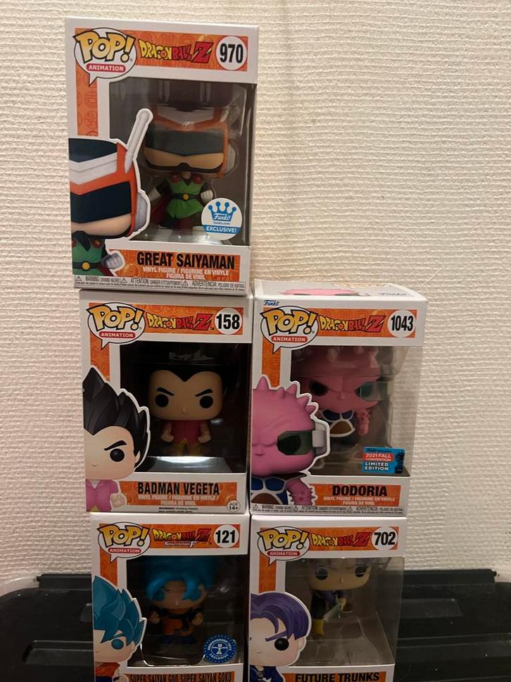 Dragonball Z Funko Pops - Bieden!, Kinderen en Baby's, Speelgoed | Actiefiguren, Zo goed als nieuw, Ophalen