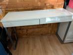Wit bureau jysk 40x120 met 2 lades, Ophalen of Verzenden, Gebruikt, Bureau