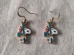 Vintage jaren '80 cloisonne Snoopy oorbellen., Ophalen of Verzenden, Zo goed als nieuw, Overige materialen, Hangers