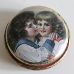 Oud parfumblikje met nostalgische afbeelding, Verzamelen, Parfumverzamelingen, Ophalen of Verzenden, Gebruikt, Overige typen