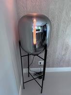 Vloerlamp Smoked Glas Zilver, Ophalen, Zo goed als nieuw, Glas, 100 tot 150 cm