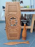 Surinaamse houtsnijwerken (3x), Antiek en Kunst, Kunst | Beelden en Houtsnijwerken, Ophalen