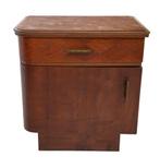 Vintage Nachtkastje bijzettafeltje Jaren 60 Design Eiken, Gebruikt, Minder dan 45 cm, Vintage, Vintage