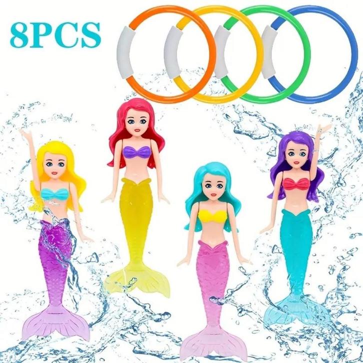 8 delige Duikringen - Duikspeelgoed, Diversen, Overige Diversen, Nieuw, Ophalen of Verzenden