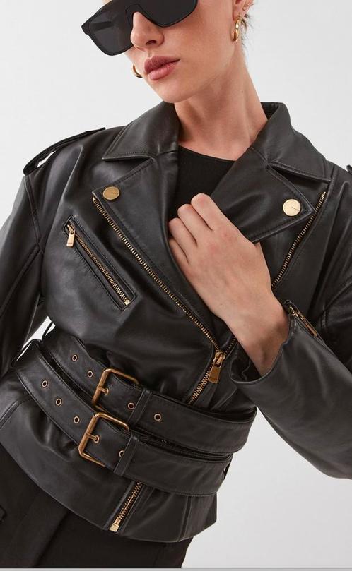 Pinko zacht lamsleren jack NL36 nieuw, Kleding | Dames, Jassen | Zomer, Nieuw, Maat 36 (S), Zwart, Ophalen of Verzenden