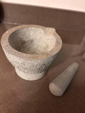 Massieve Granieten Vijzel + Stamper - Nieuw beschikbaar voor biedingen