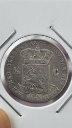 Fraaie Halve Gulden 1863, Postzegels en Munten, Munten | Nederland, ½ gulden, Koning Willem III, Zilver, Ophalen of Verzenden