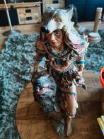 Decoratief Indiaans Beeld met Wolf, Antiek en Kunst, Ophalen of Verzenden