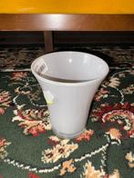 Mooie Witte Vaas - 12.5 cm hoog, Huis en Inrichting, Woonaccessoires | Vazen, Gebruikt, Wit, Ophalen of Verzenden, Glas