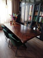 Eiken visgraat eettafel, Ophalen, 200 cm of meer, 50 tot 100 cm, Zo goed als nieuw