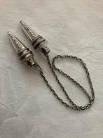 Zilveren breidoppen aan ketting, B.C. Verkerk, Amsterdam, Verzenden, Zilver