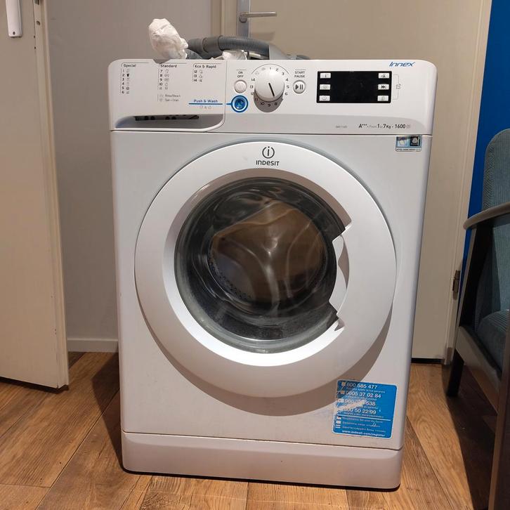 Indesit XWE 71683X W EU Wasmachine - Voorlader, Witgoed en Apparatuur, Wasmachines, Gebruikt, Voorlader, 6 tot 8 kg, 85 tot 90 cm