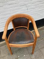 Stevige antieke  burostoel, eiken, met armleuningen, Ophalen of Verzenden