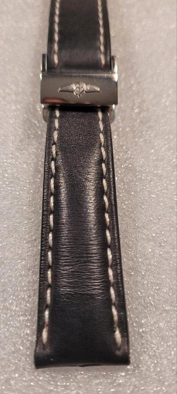 Breitlingband zwart vouw voor Chronomat 20-18mm