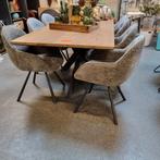 Eetkamerstoelen Clint stof H&H, Huis en Inrichting, Stoelen, Ophalen, Overige kleuren, Nieuw, Vijf, Zes of meer stoelen