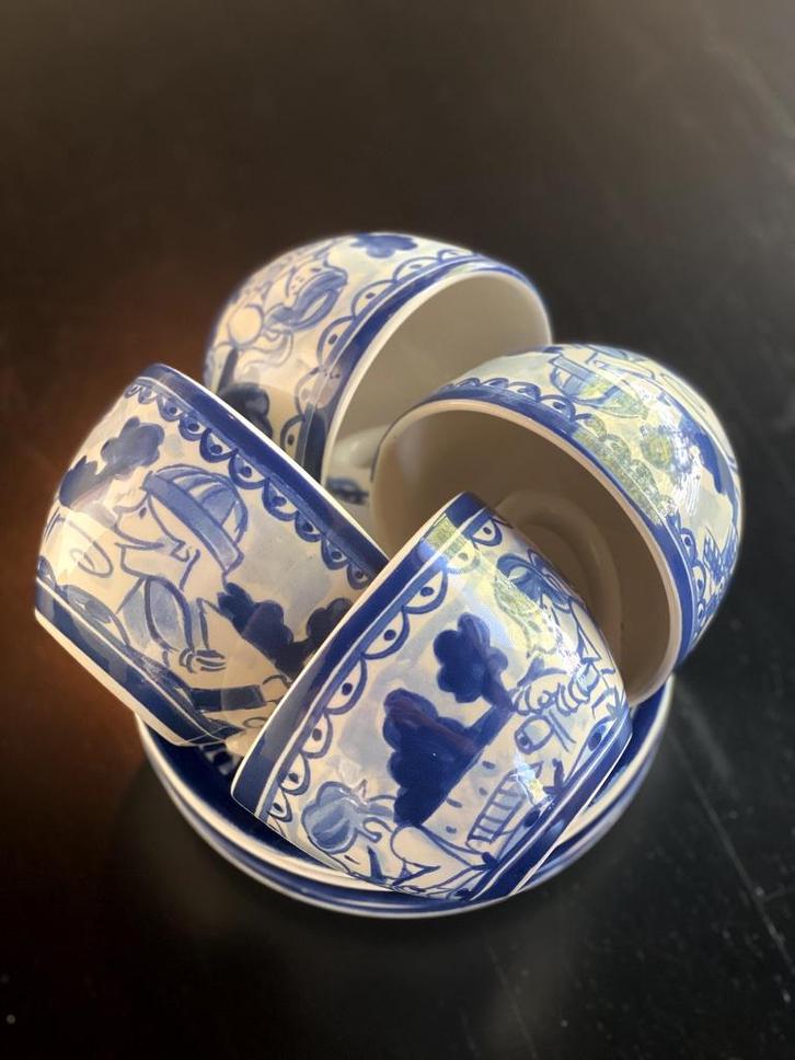 Blond Amsterdam delfsblond kop en schotel, Huis en Inrichting, Keuken | Servies, Zo goed als nieuw, Kop(pen) en/of Schotel(s)