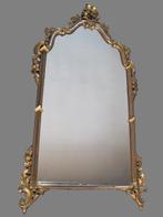 Prachtige eind 19e eeuwse grote houten spiegel, Antiek en Kunst, Ophalen, Rechthoekig