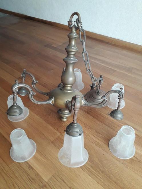 Antieke kroonluchter vintage plafond lamp, Huis en Inrichting, Lampen | Kroonluchters, Zo goed als nieuw, Ophalen