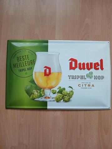 Blikken Duvel tripel hop reclame bordje 60 x 40 cm beschikbaar voor biedingen