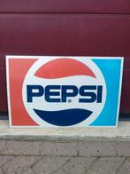 Vintage Pepsi Reclamebord - Kunststof, Ophalen of Verzenden, Gebruikt, Reclamebord
