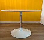 Witte ronde eettafel 110cm, Huis en Inrichting, Tafels | Eettafels, Ophalen, 100 tot 150 cm, Rond, Zo goed als nieuw