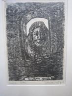 Het wakend Oog, Mooie zw-wit ets door Henk Siepel, Ophalen of Verzenden